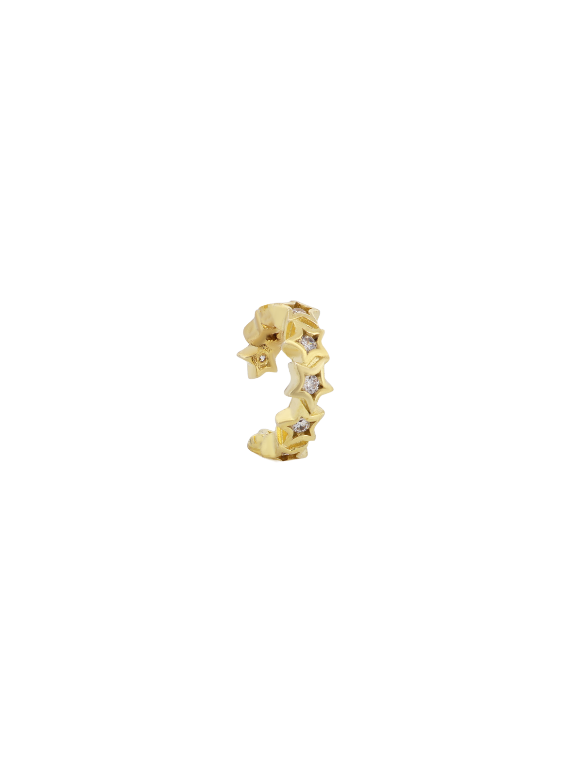 Orta Taşlı Sıra Yıldız Ear Cuff