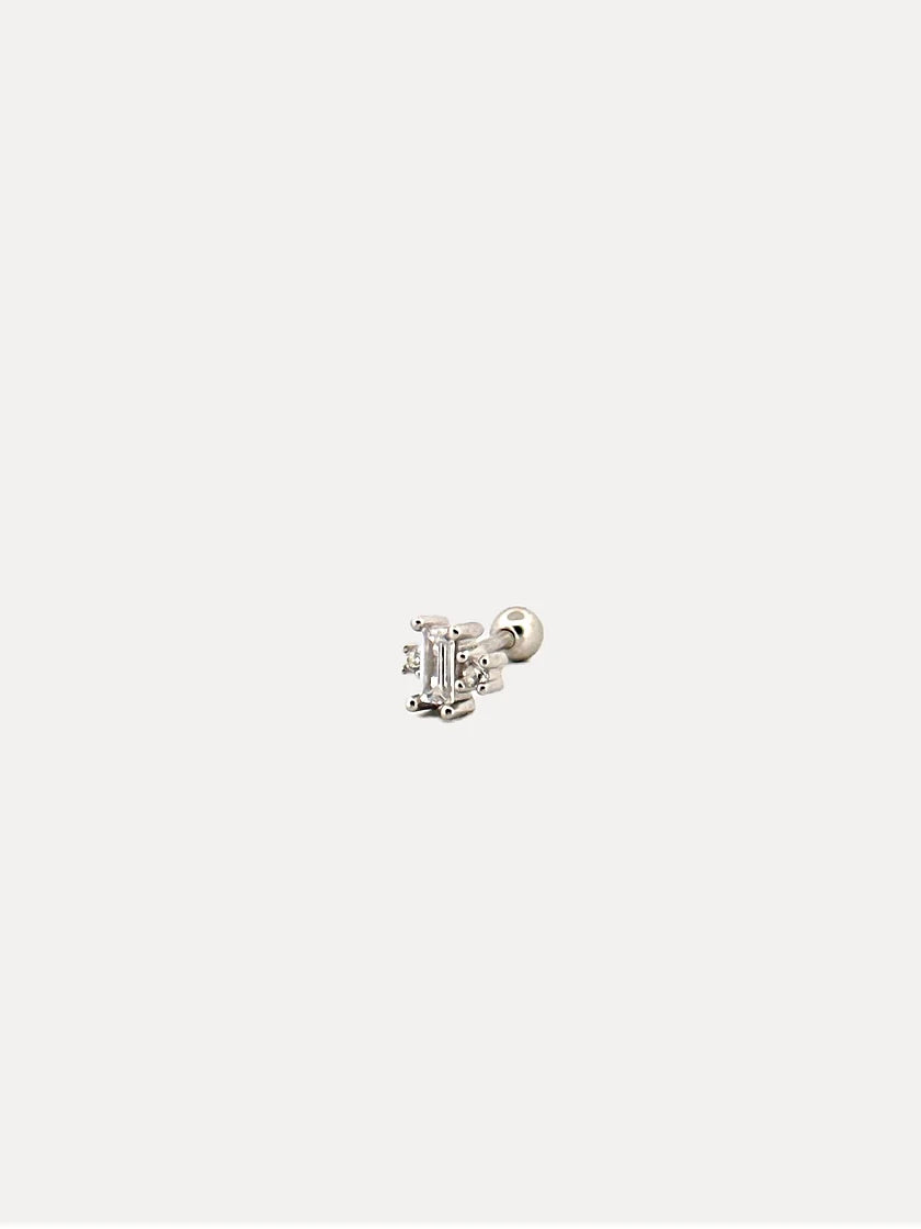 İki Yan Taşlı Baget Piercing