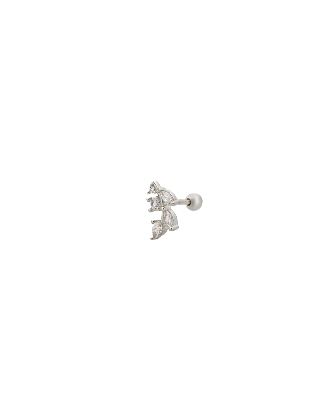 Karışık Taşlı Yaprak Piercing