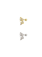 Karışık Taşlı Yaprak Piercing