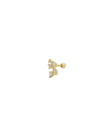 Karışık Taşlı Yaprak Piercing