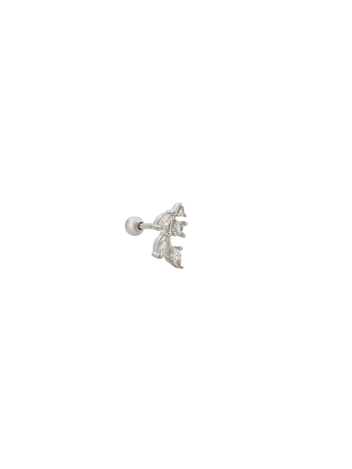 Karışık Taşlı Yaprak Piercing