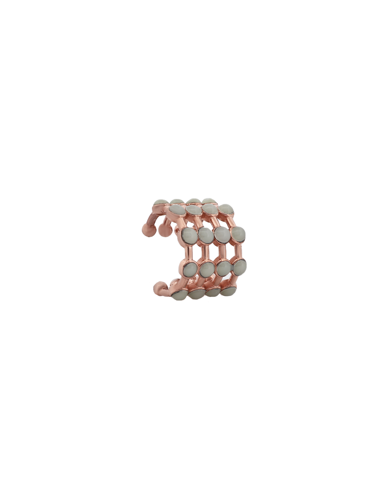 Renkli Toplu Dört Sıra Ear Cuff