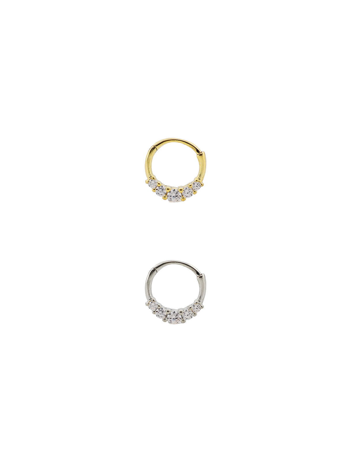 Orta İri Beş Taş Daith Halka Piercing