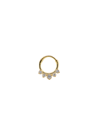 Orta İri Üç Tırnak Sıvama Beş Taş Daith Halka Piercing