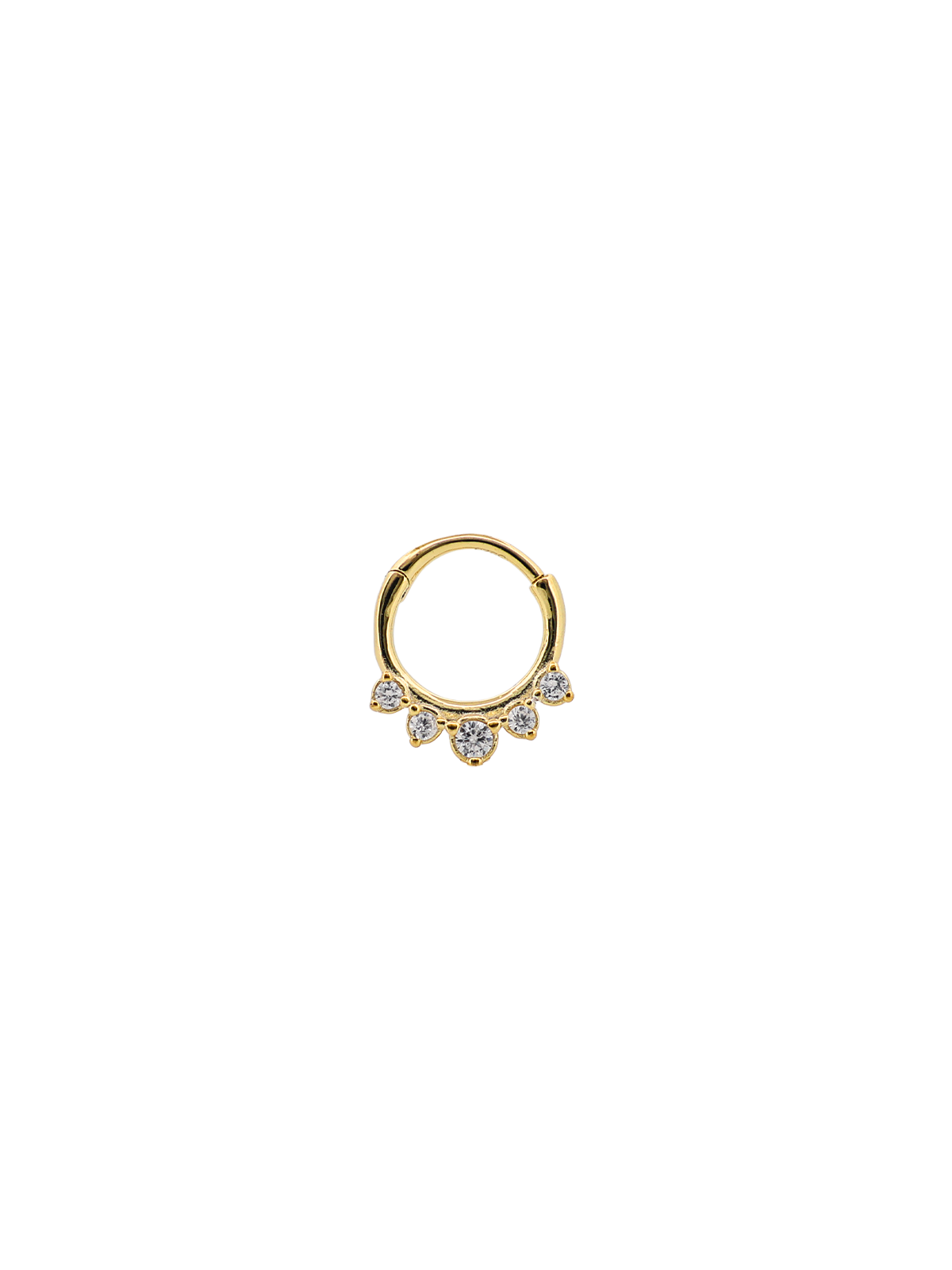 Orta İri Üç Tırnak Sıvama Beş Taş Daith Halka Piercing