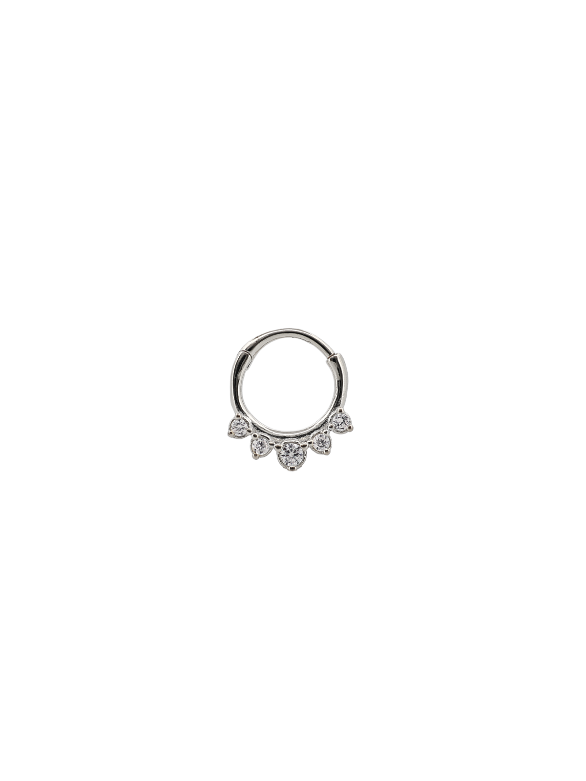 Orta İri Üç Tırnak Sıvama Beş Taş Daith Halka Piercing