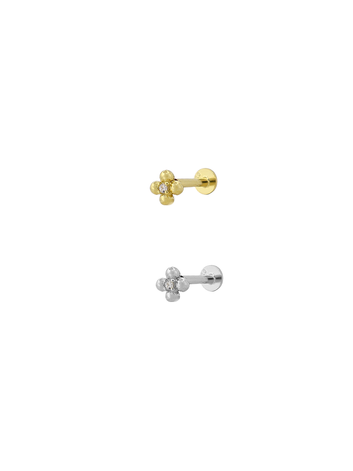 Orta Taşlı Dört Top Piercing