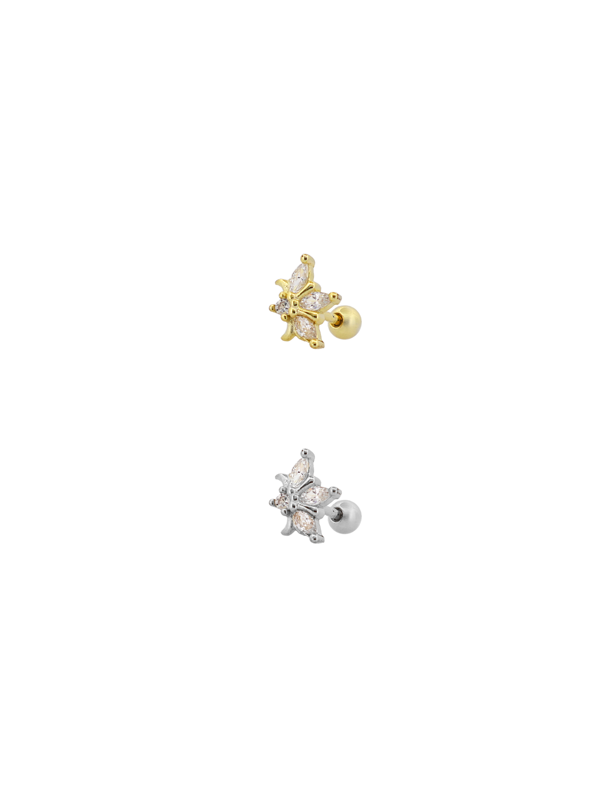 Orta Taşlı Yarım Lotus Piercing