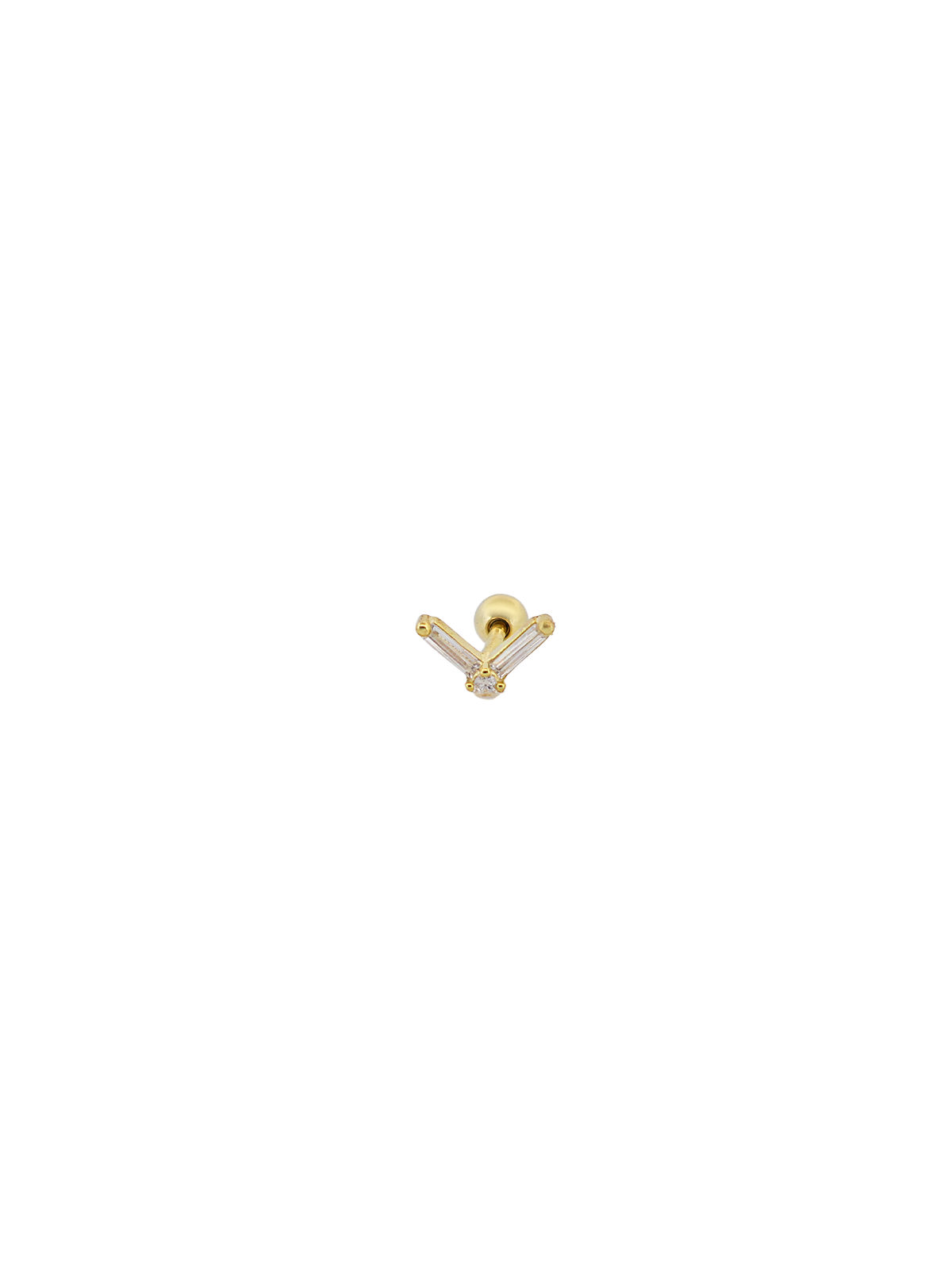 Orta Taşlı V Baget Piercing