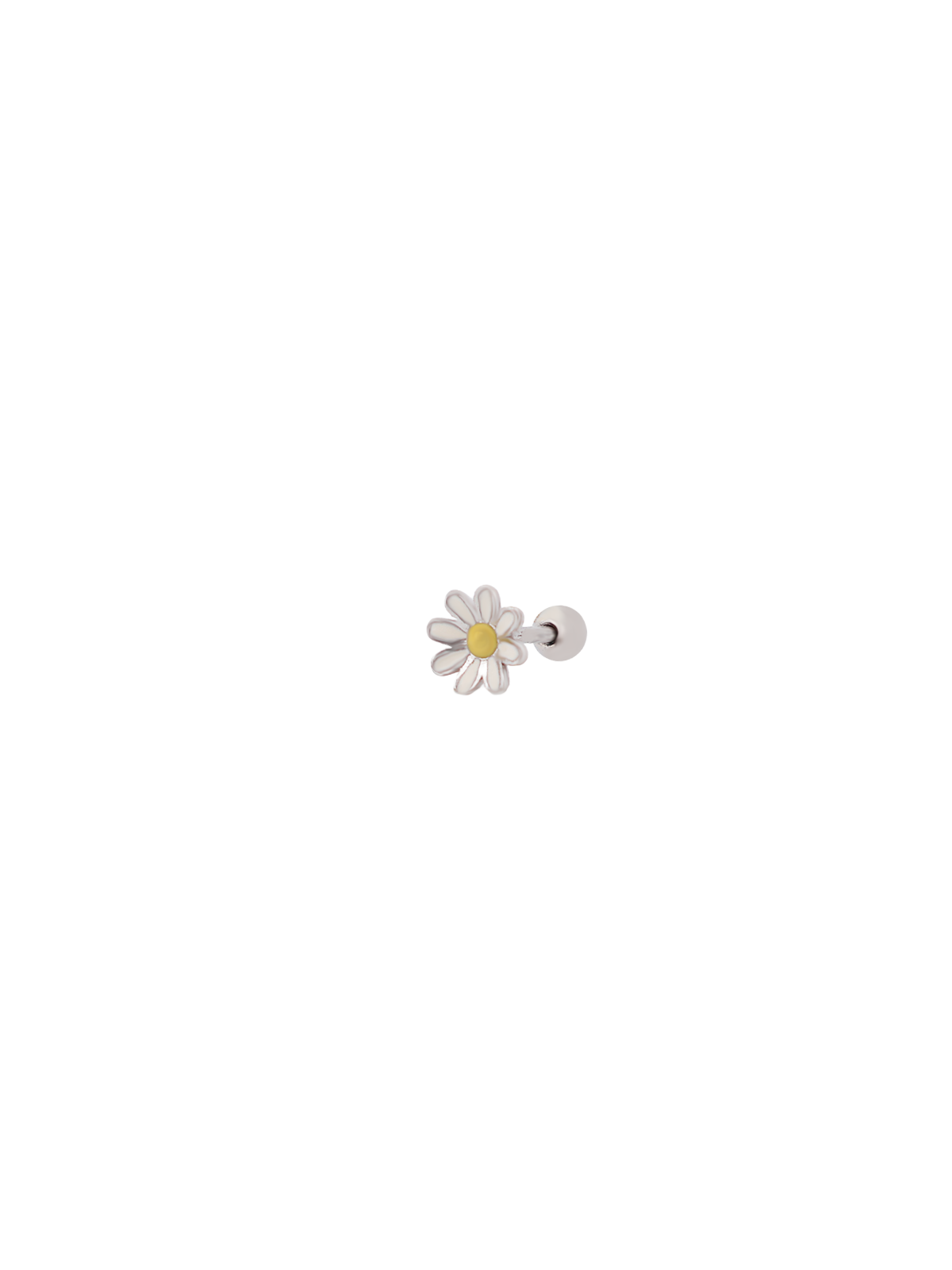Mini Beyaz Papatya Piercing
