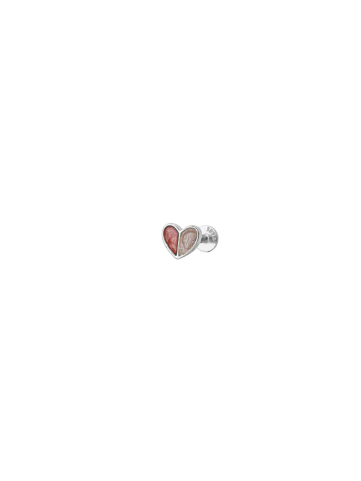 Pembe Beyaz Kalp Piercing