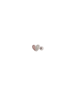 Pembe Beyaz Kalp Piercing