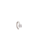 Tek Taş Bitişik Beyaz Ear Cuff