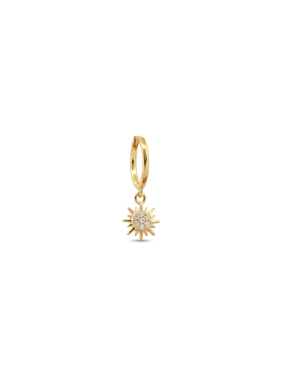 Soleil Sunburst Tek Halka Küpe