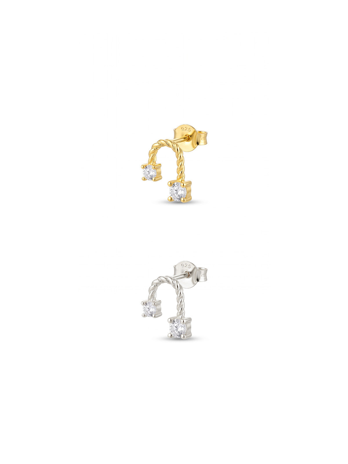 Soleil Twisted Duo Tek Küpe
