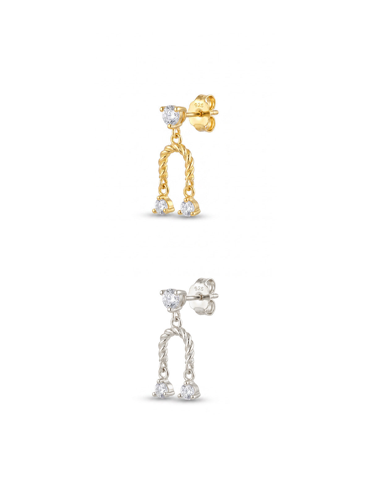 Soleil Twisted Trio Tek Küpe