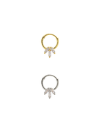Üç Baget Taş Daith Halka Piercing
