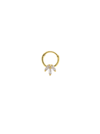 Üç Baget Taş Daith Halka Piercing