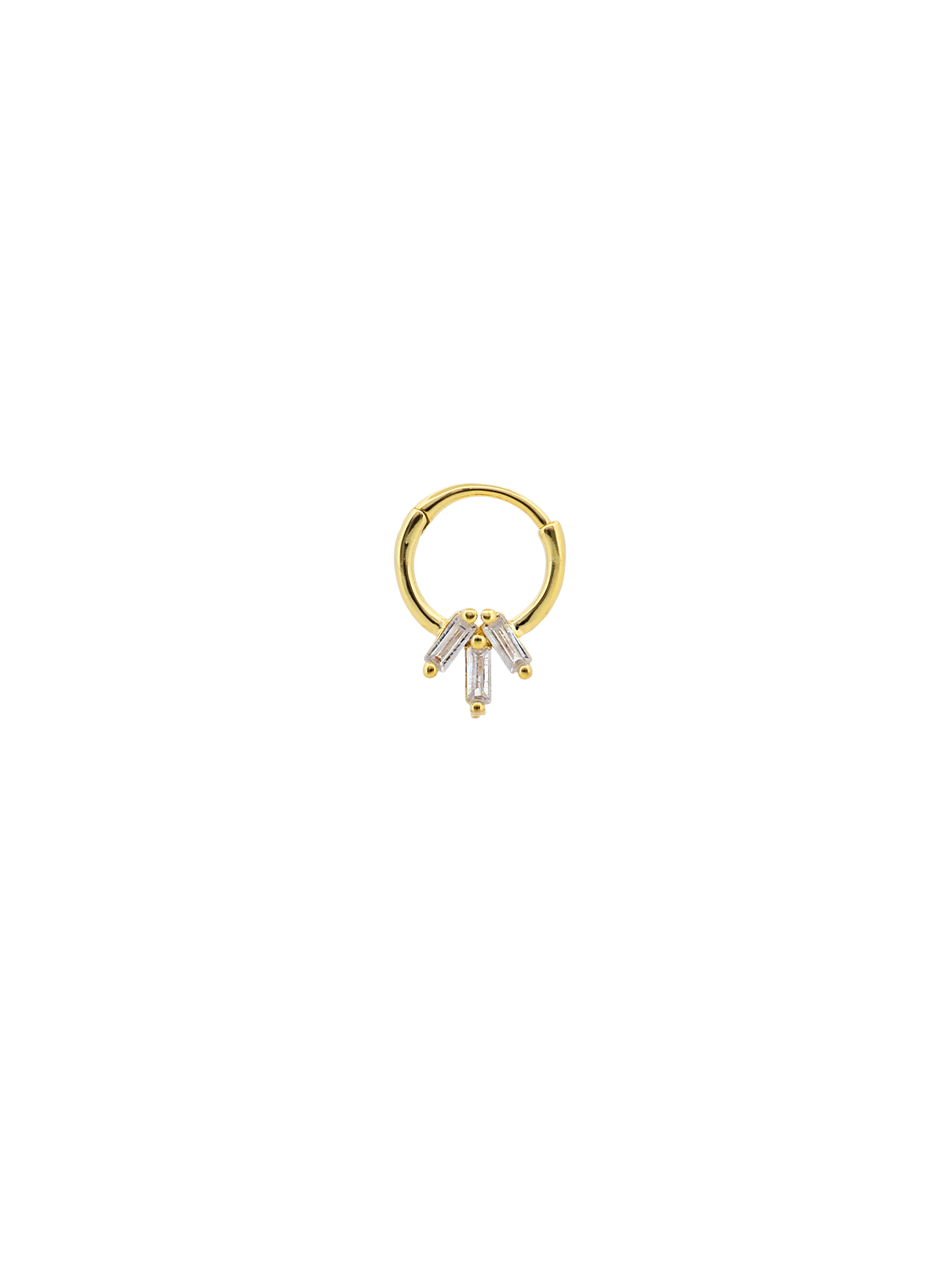 Üç Baget Taş Daith Halka Piercing
