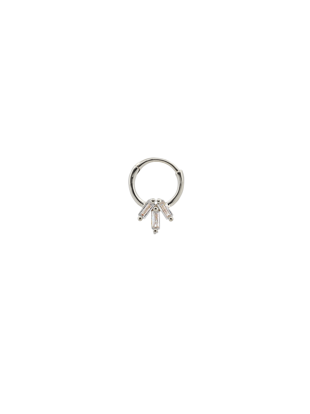 Üç Baget Taş Daith Halka Piercing