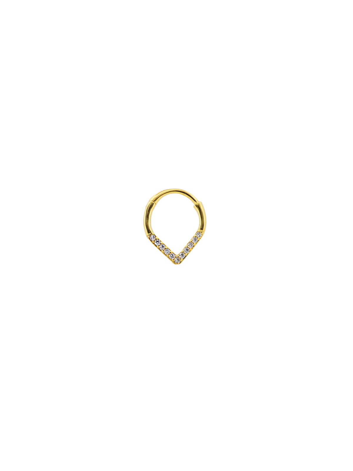 V Form Sıra Taş Daith Halka Piercing