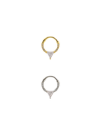 Yan Sıra Taşlı Üçgen Taş Daith Halka Piercing