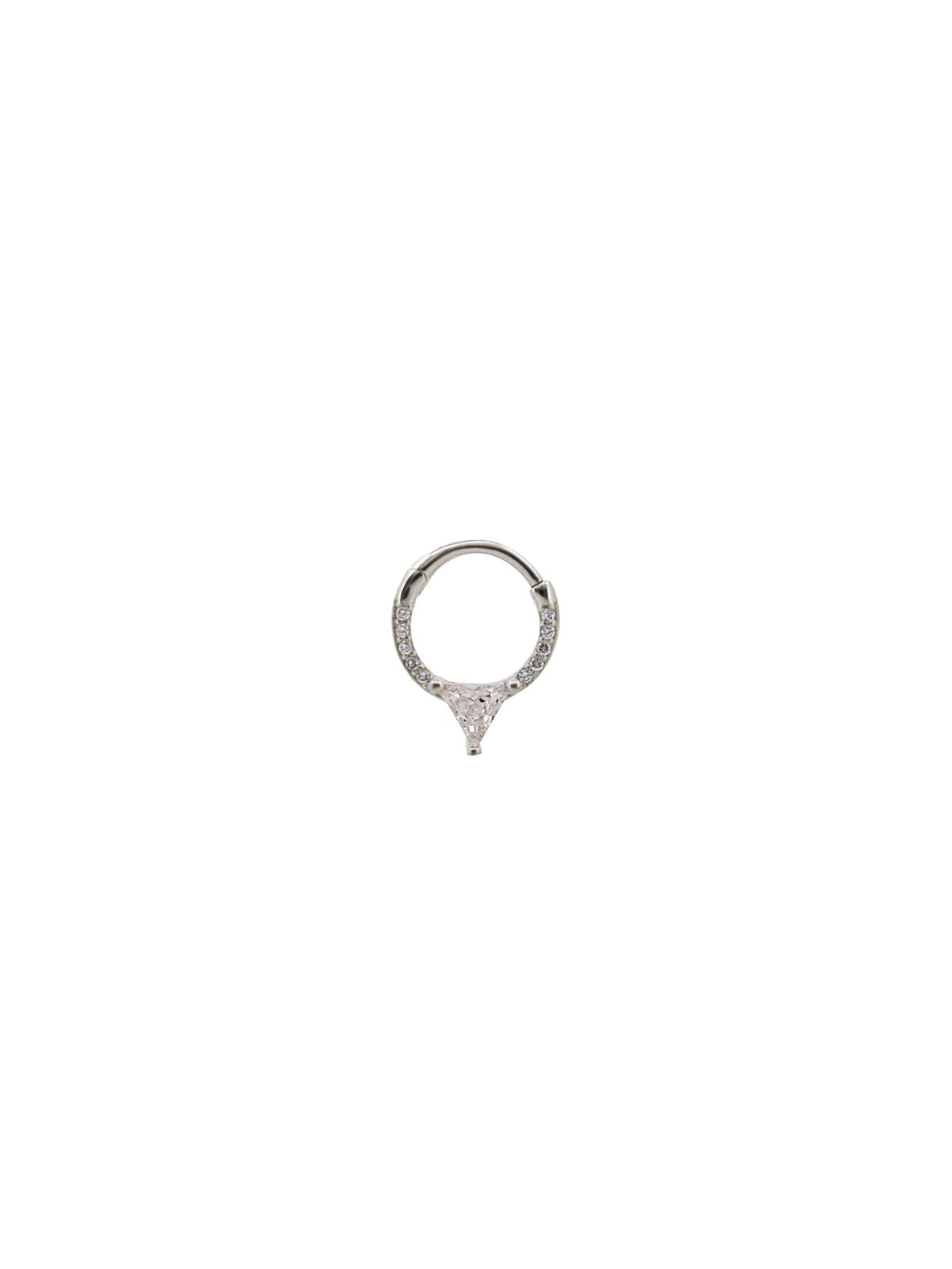 Yan Sıra Taşlı Üçgen Taş Daith Halka Piercing