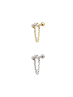 Zincir Sallantılı Üç İnci Piercing