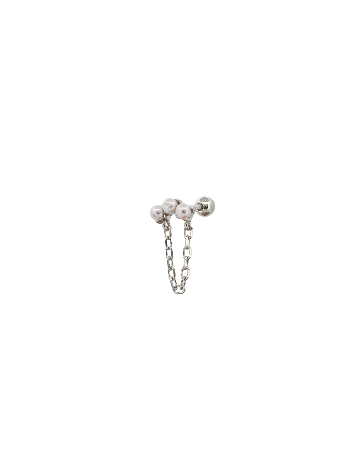Zincir Sallantılı Üç İnci Piercing