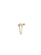 Zincir Sallantılı Üç İnci Piercing